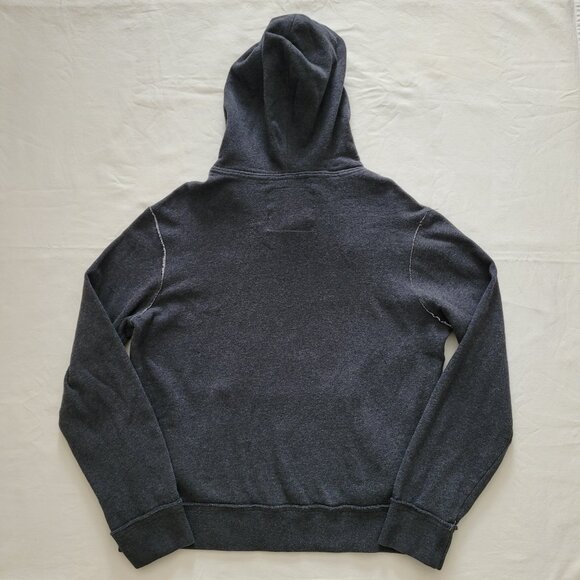 Aeropostale Womens Dark Gray Pullover Hoodie With Buttons Size Medium - Picture 9 of 10